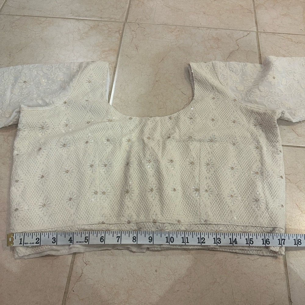 Chikankari White Lehenga - image 7